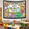 image:imageCustomize Classroom Tapestry Decor Custom Composition Notebook Welcome Teachers Name Classrooms Banner Custom Classroom Tapestries Welcome To My Class Wall Hanging Kindergarten Learning Design 1Design 9