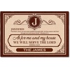 image:imagePersonalized Christian Welcome Mat As for me and My House We Will Serve The Lord Doormat Religious Prayers Thought Door Mat Outdoor Indoor Print with Family Name Entryway Decor The LordMy House