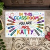image:imagePersonalized Classroom Doormat 3D Effect Doormat for Classroom Decor Custom Notebook Floor Mat Back to School Door Mat for Preschool Elementary Teacher Gift6