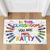 image:imagePersonalized Classroom Doormat 3D Effect Doormat for Classroom Decor Custom Notebook Floor Mat Back to School Door Mat for Preschool Elementary Teacher Gift6