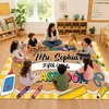 image:imagePersonalized Classroom Rug for Teachers Pink Checkered Gingham Classroom Carpet for Preschool Daycare Reading Corner  Custom Teacher Name Kindergarten Welcome Rug Back to School Decor 1 A4A5