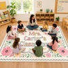 image:imagePersonalized Classroom Rug for Teachers Pink Checkered Gingham Classroom Carpet for Preschool Daycare Reading Corner  Custom Teacher Name Kindergarten Welcome Rug Back to School Decor 1 A4A4