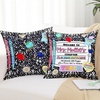 image:imagePersonalized Composition Notebook Pillow Cover 18x18 inch School Pillows Notebook Paper Pattern Throw Pillow Case with Name Pencil Pillows for Classroom Decor Back to School Gifts NOTEBOOKDS09Notebookds03