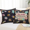 image:imagePersonalized Composition Notebook Pillow Cover 18x18 inch School Pillows Notebook Paper Pattern Throw Pillow Case with Name Pencil Pillows for Classroom Decor Back to School Gifts NOTEBOOKDS09Notebookds04