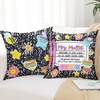 image:imagePersonalized Composition Notebook Pillow Cover 18x18 inch School Pillows Notebook Paper Pattern Throw Pillow Case with Name Pencil Pillows for Classroom Decor Back to School Gifts NOTEBOOKDS09Notebookds01