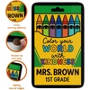 image:imagePersonalized Teacher Classroom Rug  Back to School Welcome Mat with A Plus Style  Custom Teacher Gift for Classroom Decor Composition Notebook Rugs Gift Crayon BoxCrayon Box