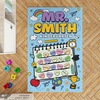 image:imagePersonalized Teacher Classroom Rug  Back to School Welcome Mat with A Plus Style  Custom Teacher Gift for Classroom Decor Composition Notebook Rugs Gift Crayon BoxSticky Note