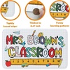 image:imagePersonalized Teacher Classroom Rug  Back to School Welcome Mat with A Plus Style  Custom Teacher Gift for Classroom Decor Composition Notebook Rugs Gift Crayon BoxAlphabet Doodle Letters