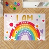 image:imagePersonalized Teacher Classroom Rug  Back to School Welcome Mat with A Plus Style  Custom Teacher Gift for Classroom Decor Composition Notebook Rugs Gift Crayon BoxRainbow