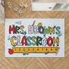 image:imagePersonalized Teacher Classroom Rug  Back to School Welcome Mat with A Plus Style  Custom Teacher Gift for Classroom Decor Composition Notebook Rugs Gift Crayon BoxAlphabet Doodle Letters