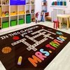 image:imagePersonalized Teacher Classroom Rug  Back to School Welcome Mat with A Plus Style  Custom Teacher Gift for Classroom Decor Composition Notebook Rugs Gift Crayon BoxCrossword Style