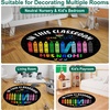 image:imagePersonalized Teacher Round Rug with Name  Custom Composition Notebook Carpet for Reading Corner Classroom  Soft Area Mat with Crayon Gift for Teachers Kids Floor Mat Music NotePencils