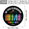 image:imagePersonalized Teacher Round Rug with Name  Custom Composition Notebook Carpet for Reading Corner Classroom  Soft Area Mat with Crayon Gift for Teachers Kids Floor Mat Music NotePencils