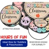 image:imagePersonalized Teacher Round Rug with Name  Custom Composition Notebook Carpet for Reading Corner Classroom  Soft Area Mat with Crayon Gift for Teachers Kids Floor Mat Music NoteFeelings