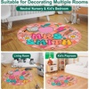 image:imagePersonalized Teacher Round Rug with Name  Custom Composition Notebook Carpet for Reading Corner Classroom  Soft Area Mat with Crayon Gift for Teachers Kids Floor Mat Music NoteDisco Ball Style