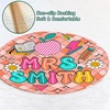 image:imagePersonalized Teacher Round Rug with Name  Custom Composition Notebook Carpet for Reading Corner Classroom  Soft Area Mat with Crayon Gift for Teachers Kids Floor Mat Music NoteDisco Ball Style