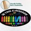 image:imagePersonalized Teacher Round Rug with Name  Custom Composition Notebook Carpet for Reading Corner Classroom  Soft Area Mat with Crayon Gift for Teachers Kids Floor Mat Music NotePencils
