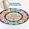 image:imagePersonalized Teacher Round Rug with Name  Custom Composition Notebook Carpet for Reading Corner Classroom  Soft Area Mat with Crayon Gift for Teachers Kids Floor Mat Music NoteFeelings