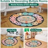 image:imagePersonalized Teacher Round Rug with Name  Custom Composition Notebook Carpet for Reading Corner Classroom  Soft Area Mat with Crayon Gift for Teachers Kids Floor Mat Music NoteFeelings