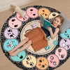 image:imagePersonalized Teacher Round Rug with Name  Custom Composition Notebook Carpet for Reading Corner Classroom  Soft Area Mat with Crayon Gift for Teachers Kids Floor Mat Music NoteFeelings