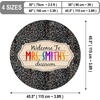 image:imagePersonalized Teacher Round Rug with Name  Custom Composition Notebook Carpet for Reading Corner Classroom  Soft Area Mat with Crayon Gift for Teachers Kids Floor Mat Music NoteGalaxy Pattern