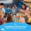 image:imagePersonalized Teacher Round Rug with Name  Custom Composition Notebook Carpet for Reading Corner Classroom  Soft Area Mat with Crayon Gift for Teachers Kids Floor Mat Music NoteNotebook Floral