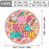 image:imagePersonalized Teacher Round Rug with Name  Custom Composition Notebook Carpet for Reading Corner Classroom  Soft Area Mat with Crayon Gift for Teachers Kids Floor Mat Music NoteDisco Ball Style