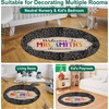 image:imagePersonalized Teacher Round Rug with Name  Custom Composition Notebook Carpet for Reading Corner Classroom  Soft Area Mat with Crayon Gift for Teachers Kids Floor Mat Music NoteGalaxy Pattern