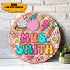 image:imagePersonalized Welcome Door Sign for Classroom  Custom Teacher Name Sign Classroom Door Sign Back To School Decoration Teacher Signs for Classroom Custom Name TeacherGroovy Style