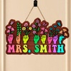 image:imagePersonalized Welcome Door Sign for Classroom  Custom Teacher Name Sign Classroom Door Sign Back To School Decoration Teacher Signs for Classroom Custom Name TeacherSign Language
