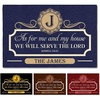 image:imagePersonalized Christian Welcome Mat As for me and My House We Will Serve The Lord Doormat Religious Prayers Thought Door Mat Outdoor Indoor Print with Family Name Entryway Decor The LordAs for Me