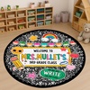 image:imagePersonalized Teacher Round Rug with Name  Custom Composition Notebook Carpet for Reading Corner Classroom  Soft Area Mat with Crayon Gift for Teachers Kids Floor Mat Music NoteCute Notebook