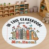 image:imagePersonalized Teacher Round Rug with Name  Custom Composition Notebook Carpet for Reading Corner Classroom  Soft Area Mat with Crayon Gift for Teachers Kids Floor Mat Music NoteBook Corner