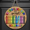 image:imagePersonalized Welcome Door Sign for Classroom  Custom Teacher Name Sign Classroom Door Sign Back To School Decoration Teacher Signs for Classroom Custom Name TeacherColorful Style