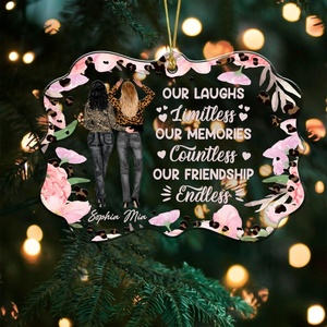 image:imageBestie Ornament Personalized  Best Friend Besties Ornament Unbiological Sister Ornaments Personalized Acrylic for BFF Soul Sisters
