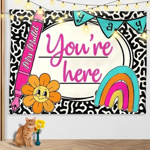 image:imageCHILLIGEN Classroom Wall Tapestry  Custom Notebook Wall Art For Boys Girls Kids Todders Back To School Decor For Playroom Classroom School Kindergarten Learning Tapestry Welcome Classroom DecorCLASSDS15