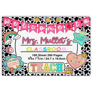 image:imageClassroom Welcome Doormat Custom Class Mat Classroom Door Mat Cute Composition Notebook Classroom Mat Doormat Clasroom Decor for Indoor Outdooor Teacher GiftsNotebookds05