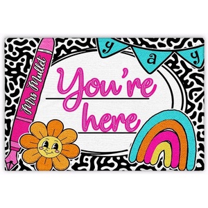image:imageClassroom Welcome Doormat Custom Class Mat Classroom Door Mat Cute Composition Notebook Classroom Mat Doormat Clasroom Decor for Indoor Outdooor Teacher GiftsNotebookds02