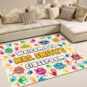 image:imageColorful Classroom Rug for Kids Handprints Area Rug School Rugs Classrooms 8x10 Handprint Soft Classroom Carpets Non Slip for Teen Kid Boy Girl Art Room Elemenrary Kindergarten Daycare HandTreeHandprints