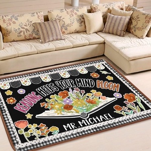 image:imageColorful Classroom Rug for Kids Handprints Area Rug School Rugs Classrooms 8x10 Handprint Soft Classroom Carpets Non Slip for Teen Kid Boy Girl Art Room Elemenrary Kindergarten Daycare HandTreeReading