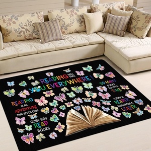 image:imageColorful Classroom Rug for Kids Handprints Area Rug School Rugs Classrooms 8x10 Handprint Soft Classroom Carpets Non Slip for Teen Kid Boy Girl Art Room Elemenrary Kindergarten Daycare HandTreeReading02
