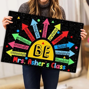 image:imageCustom Classroom Mat Back to School Doormat Classroom Welcome Mats Educational Door Rug Teacher Decor Outdoor School Rug Front Entry Floor Mat Teacher Appreciation Gift WelcomeBe