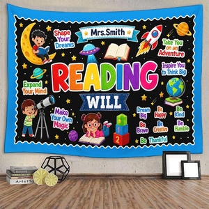 image:imageCustomize Classroom Tapestry Decor Custom Composition Notebook Welcome Teachers Name Classrooms Banner Custom Classroom Tapestries Welcome To My Class Wall Hanging Kindergarten Learning Design 113