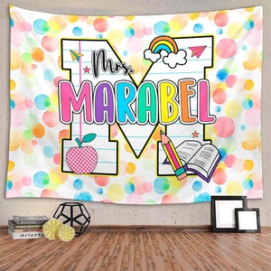 image:imageCustomize Classroom Tapestry Decor Custom Composition Notebook Welcome Teachers Name Classrooms Banner Custom Classroom Tapestries Welcome To My Class Wall Hanging Kindergarten Learning Design 1Design 7