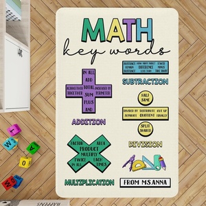 image:imageMathematics Education Rug  School Math Formulas Area Rugs for Playroom Classroom Educational Learning Rugs Carpet for Boys Girls Room Rugs Decor Math Teacher DecorMath D4