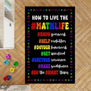 image:imageMathematics Education Rug  School Math Formulas Area Rugs for Playroom Classroom Educational Learning Rugs Carpet for Boys Girls Room Rugs Decor Math Teacher DecorMath Life