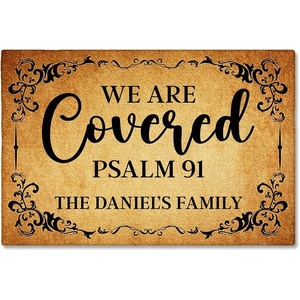 image:imagePersonalized Christian Welcome Mat As for me and My House We Will Serve The Lord Doormat Religious Prayers Thought Door Mat Outdoor Indoor Print with Family Name Entryway Decor The LordCovered