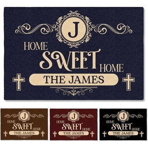 image:imagePersonalized Christian Welcome Mat As for me and My House We Will Serve The Lord Doormat Religious Prayers Thought Door Mat Outdoor Indoor Print with Family Name Entryway Decor The LordSweet Home