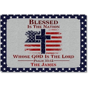 image:imagePersonalized Christian Welcome Mat As for me and My House We Will Serve The Lord Doormat Religious Prayers Thought Door Mat Outdoor Indoor Print with Family Name Entryway Decor The LordBlessed