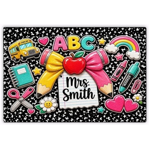 image:imagePersonalized Classroom Doormat 3D Effect Doormat for Classroom Decor Custom Notebook Floor Mat Back to School Door Mat for Preschool Elementary Teacher Gift8
